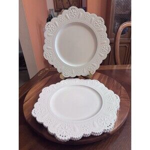 Hobby Lobby White Scalloped Charger Plate  A Set Of 4